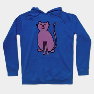 Cat Purple Metallic Hoodie